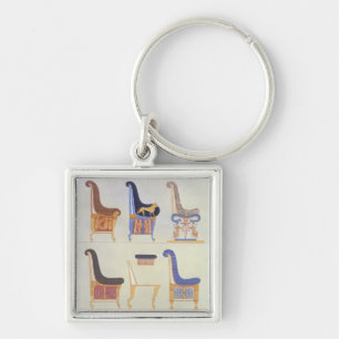 Porte-clés Illustrations de divers sièges et armchai peints