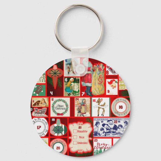 Porte-clés Illustrations de Noël Amusement des Fêtes de fin d (Recto)
