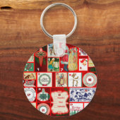 Porte-clés Illustrations de Noël Amusement des Fêtes de fin d (Recto)