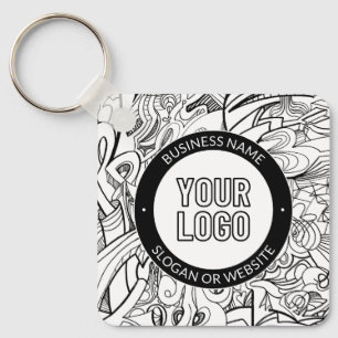 Porte-clés Illustrations de style moderne et votre logo avec
