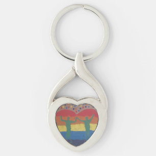 Porte-clés Ils ont épousé le mariage arc-en-ciel de Yeshaya D