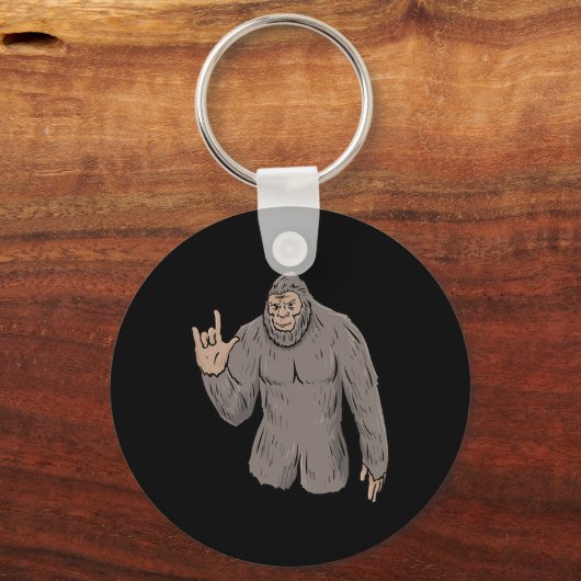 Porte-clés ILY GROS Pied ASL Geste MAIN Sourde Perte d'auditi (Recto)