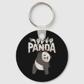 Porte-clés ILY Panda ASL Geste MAIN Sourde Perte d'audition C (Recto)