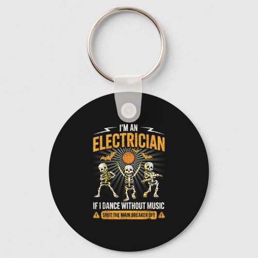 Porte-clés Im An Electrician - Skeleton Halloween Costume Fun (Recto)