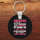 Porte-clés I'm Aquarius Woman With A Mouth I Can't Control Fu (Recto)