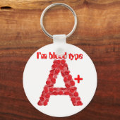 Porte-clés I'm blood type A positive (Recto)