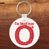 Porte-clés I'm blood type O positive (Recto)