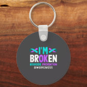 Porte-clés I'm Broken Suicide Prevention Awareness  (Recto)