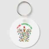 Porte-clés I'm Fine Everything Is Fine Christmas Chicken Ligh (Recto)