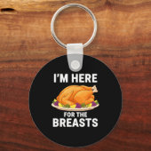 Porte-clés I'm Here For The Breasts, Funny Thanksgiving Turke (Recto)