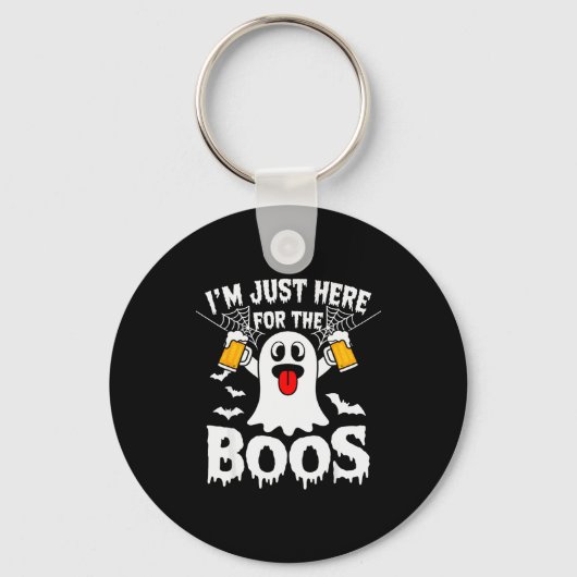 Porte-clés I'm Just Here For The Boos Funny Halloween Ghost M (Recto)