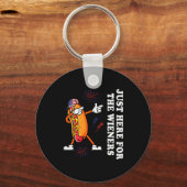 Porte-clés I'm Just Here For The Wieners Funny 4th Of July (Recto)