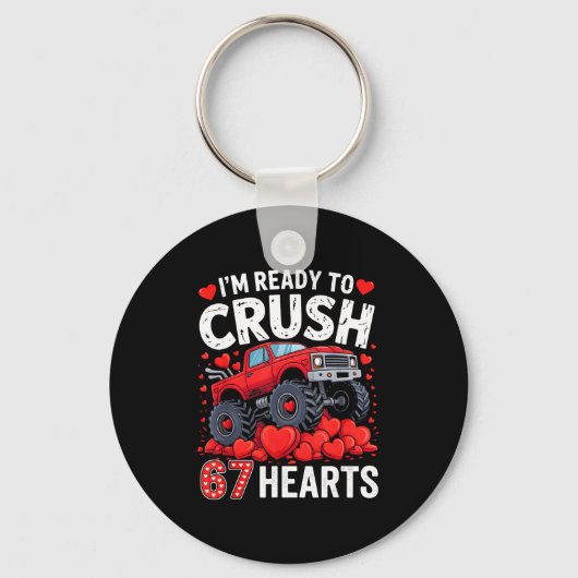 Porte-clés I'm Ready To Crush 67 Hearts Truck Valentines Day  (Recto)