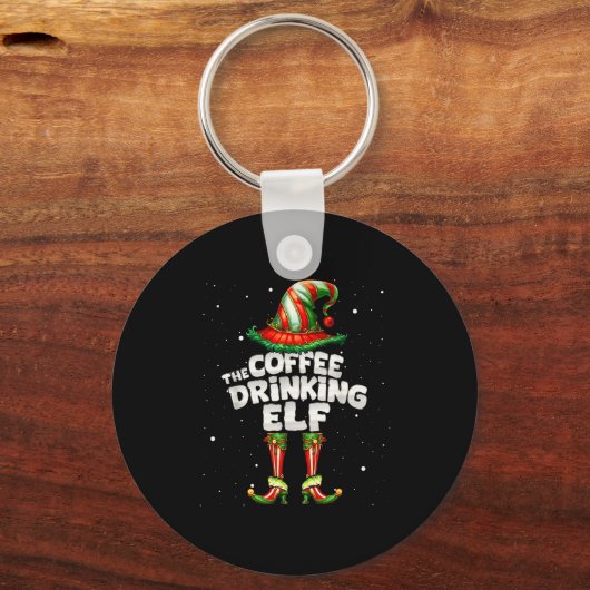 Porte-clés I'm The Coffee Drinking Elf Family Matching Group (Recto)