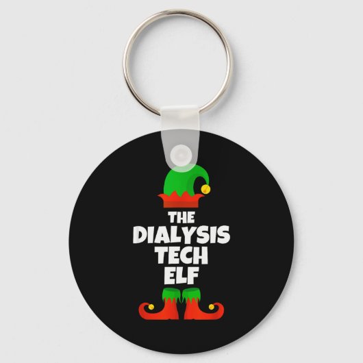 Porte-clés I'm The Dialysis Tech Elf Family Pajama Christmas (Recto)