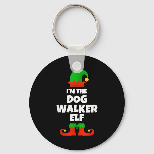 Porte-clés I'm The Dog Walker Elf Family Pajama Christmas Fun (Recto)