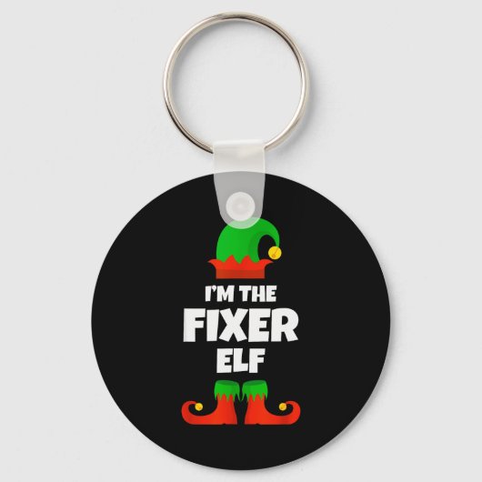 Porte-clés I'm The Fixer Elf Family Pajama Christmas Funny Fi (Recto)