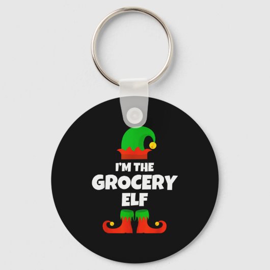 Porte-clés I'm The Grocery Elf Family Pajama Christmas Funny (Recto)