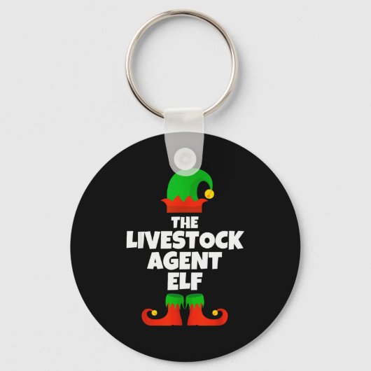 Porte-clés I'm The Livestock Agent Elf Family Pajama Christma (Recto)