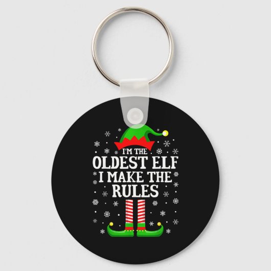 Porte-clés I'm The Oldest Elf Funny Christmas Family Matching (Recto)