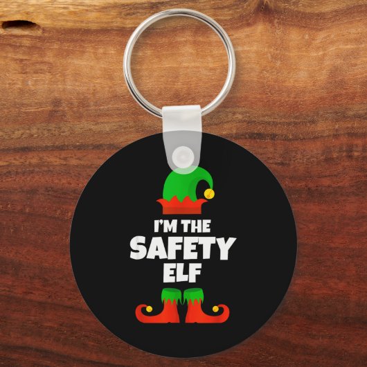 Porte-clés I'm The Safety Elf Family Pajama Christmas Officer (Recto)