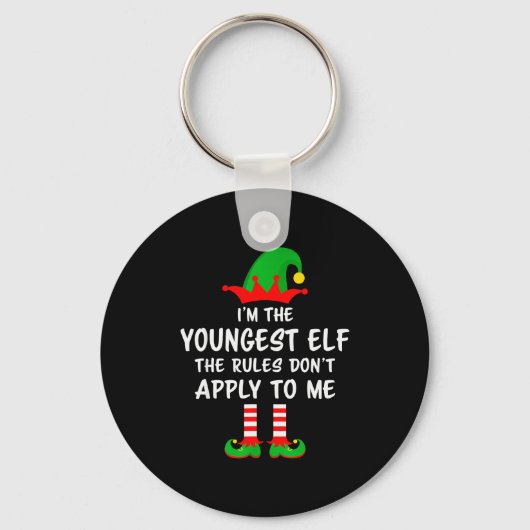 Porte-clés I'm The Youngest Elf Matching Family Christmas (Recto)