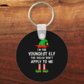 Porte-clés I'm The Youngest Elf Matching Family Christmas (Recto)