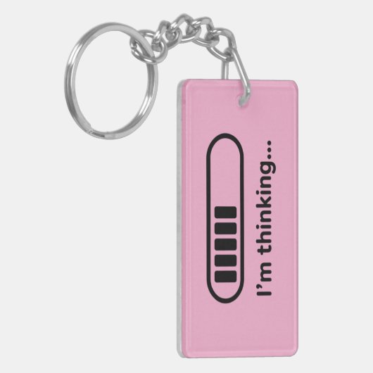 Porte-clés I'm Thinking... Loading Progress Bar Pink Minimali (Devant gauche)
