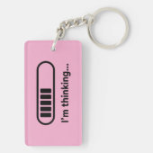 Porte-clés I'm Thinking... Loading Progress Bar Pink Minimali (Dos)