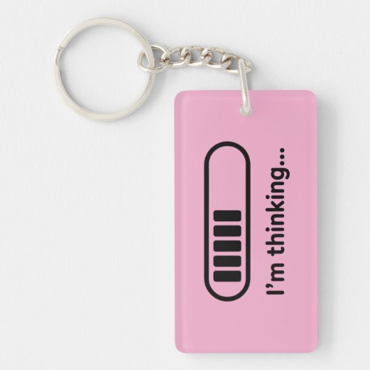 Porte-clés I'm Thinking... Loading Progress Bar Pink Minimali (Devant)