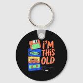 Porte-clés I'm This Old Funny Retro Floppy Cette Design Vinta (Recto)