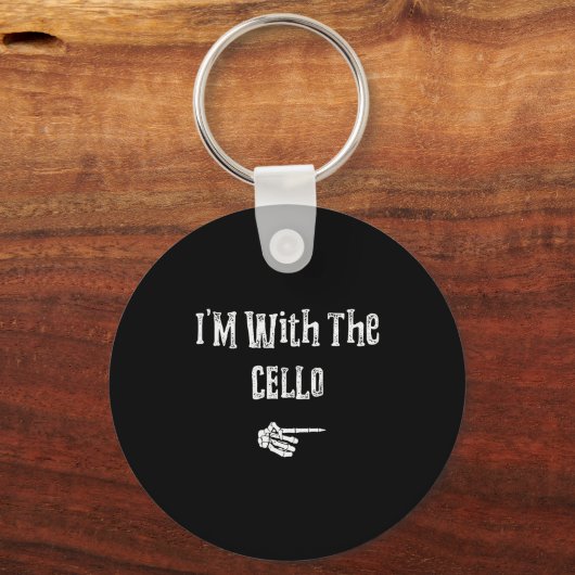Porte-clés I'm With Cello Halloween Costume Funny Couples Mat (Recto)