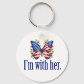 Porte-clés I'm With Her Kamala Harris pour le président Butte (Verso)