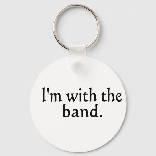 Porte-clés I'm With The Band noir text design (Recto)