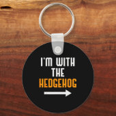 Porte-clés I'm With The Hedgehog Costume Funny Halloween Coup (Recto)