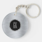 Porte-clés Image argentique métallique en aluminium brossé (Dos)