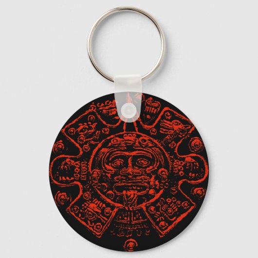 Porte-clés Image calendrier maya (Recto)