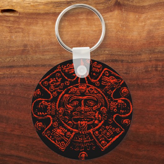 Porte-clés Image calendrier maya (Recto)