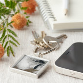 Porte-clés Image couleur véritable de la neige (Côté)