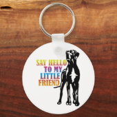 Porte-clés Image de dogue amusante (Recto)