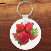 Porte-clés Image de fraises de rêve profondes (Recto)