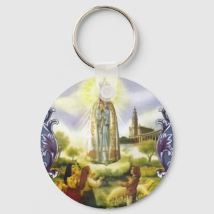 Porte-clés Image de l'apparition Notre Dame de Fatima