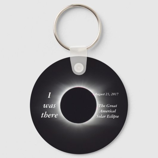 Porte-clés Image d'éclipse solaire 2017 (Recto)