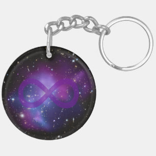 Porte-clés Image d'espace violet