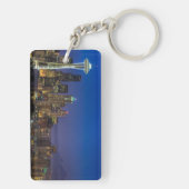 Porte-clés Image d'horizon de Seattle en quelques heures de (Dos)