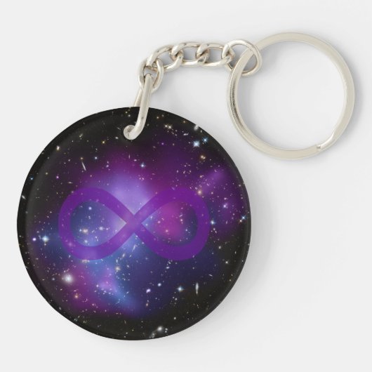 Porte-clés Image espace violet (Dos)