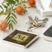 Porte-clés Image faite sur commande imprimée de monogramme. (Côté)