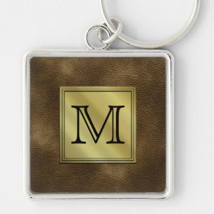 Porte-clés Image faite sur commande imprimée de monogramme.