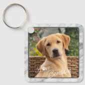 Porte-clés Image moderne personnalisée Aimer Paw Coeur Texte (Recto)