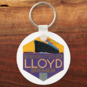 Porte-clés Image vintage de l'Ocean Liner (Recto)